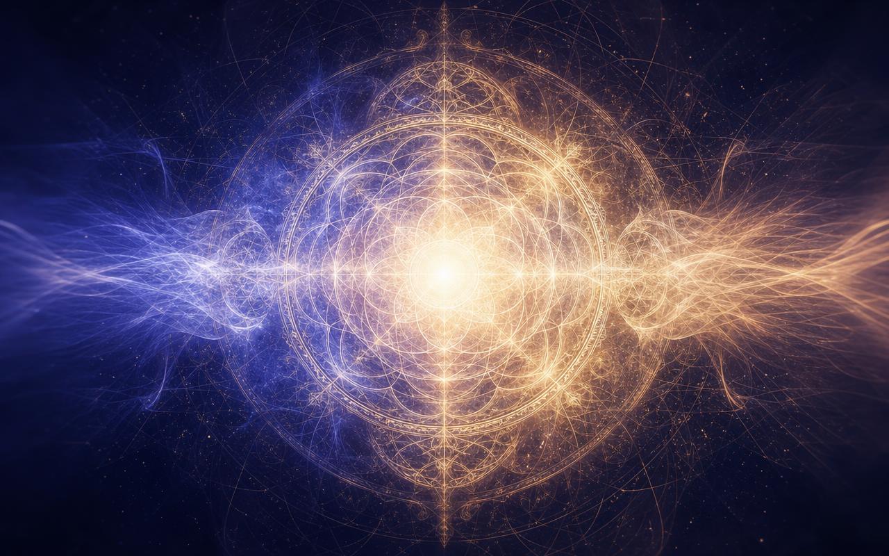 Two complementary energies integrating into one radiant centre